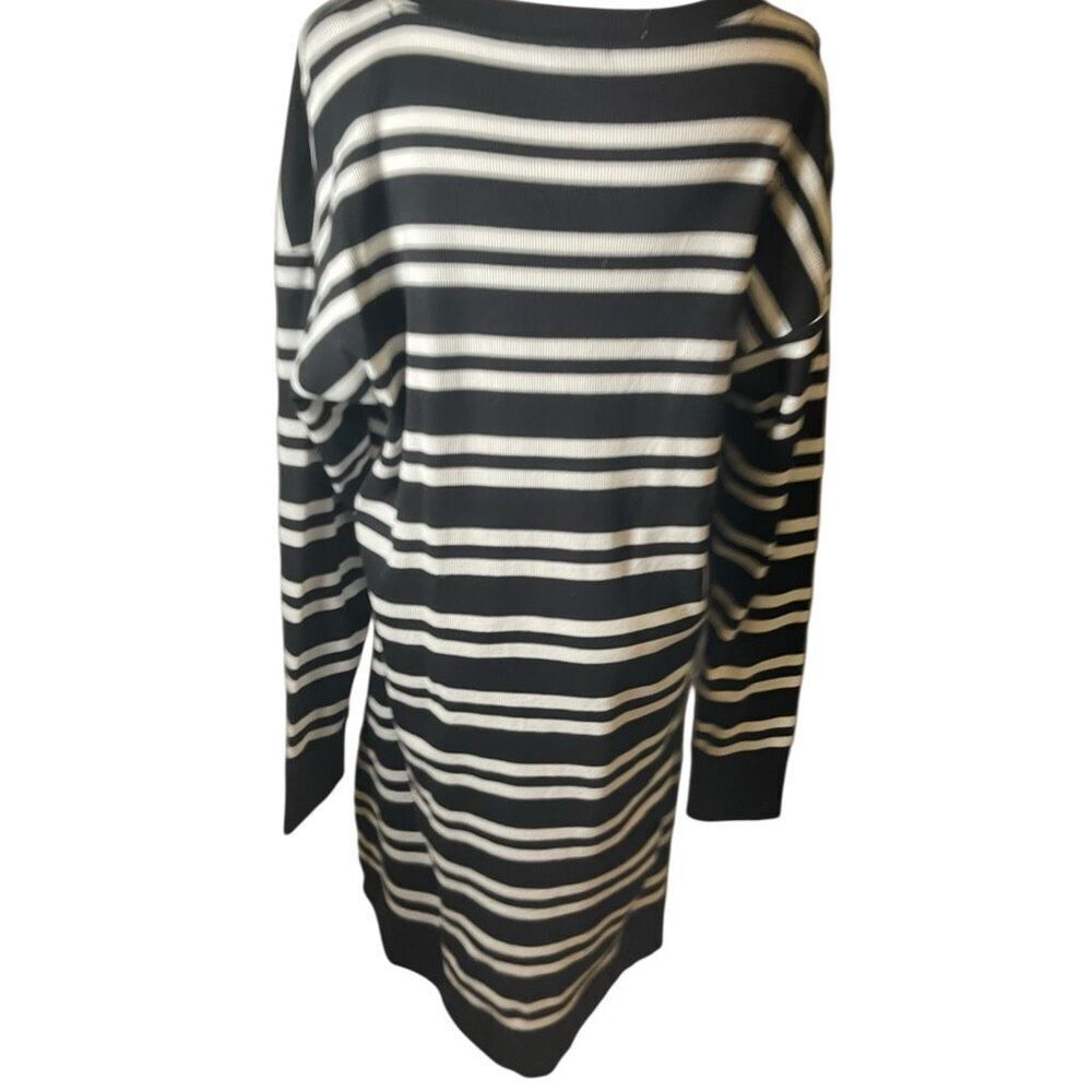 Talbots Black & White Stripe Pullover Dress Size XL - Picture 4 of 6